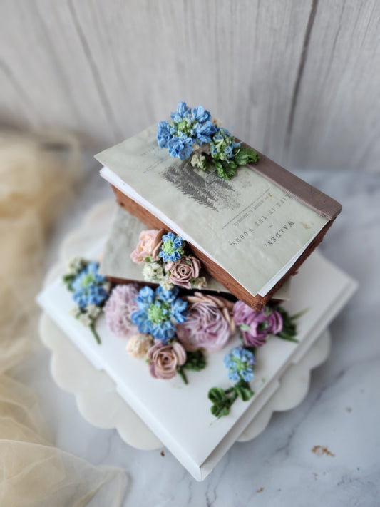 2 tier book cake